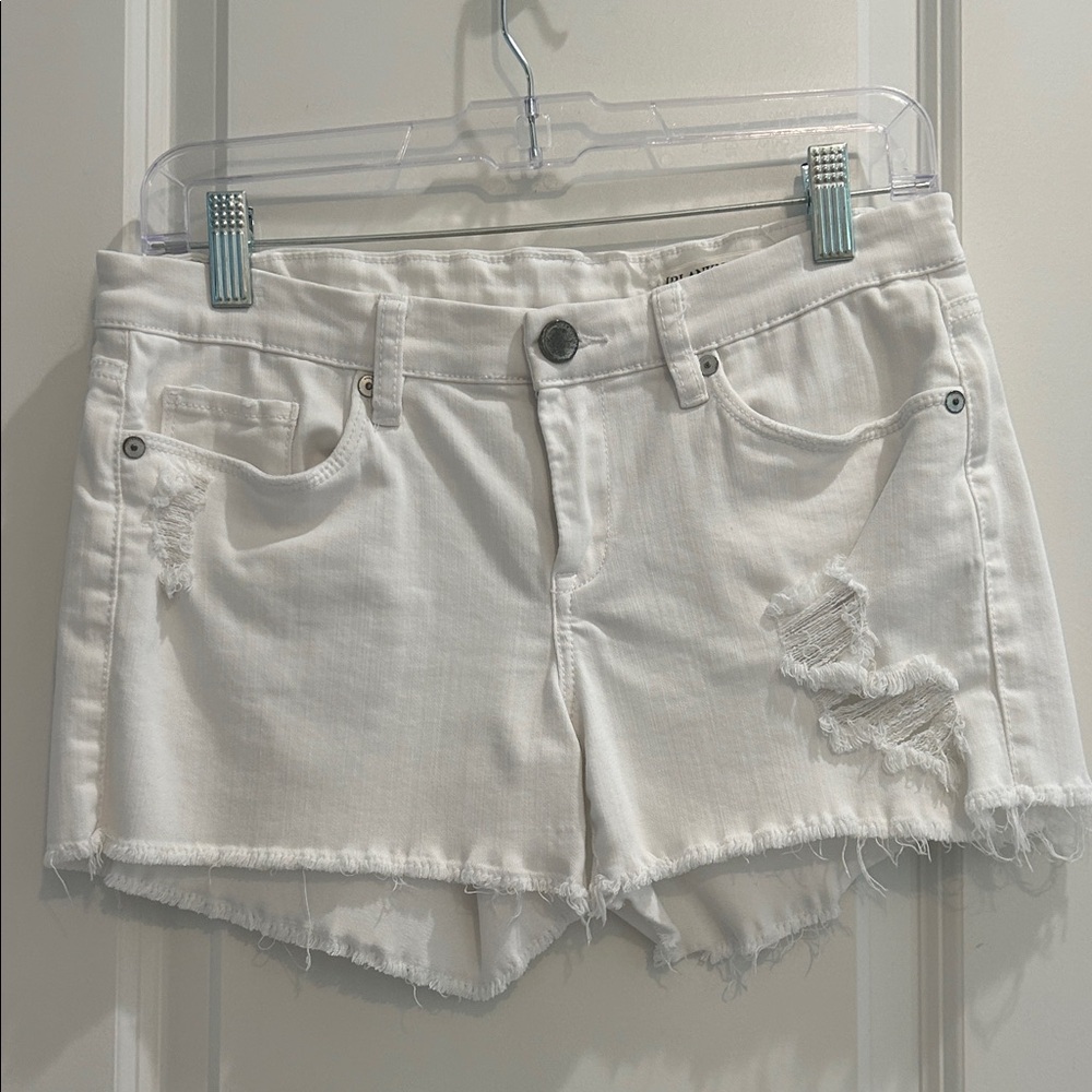 BlankNYC - Hiker shorts White Distressed Denim Shorts size 26